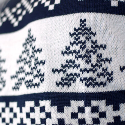 Niebieski Sweter Świąteczny Biegun północny szczegół