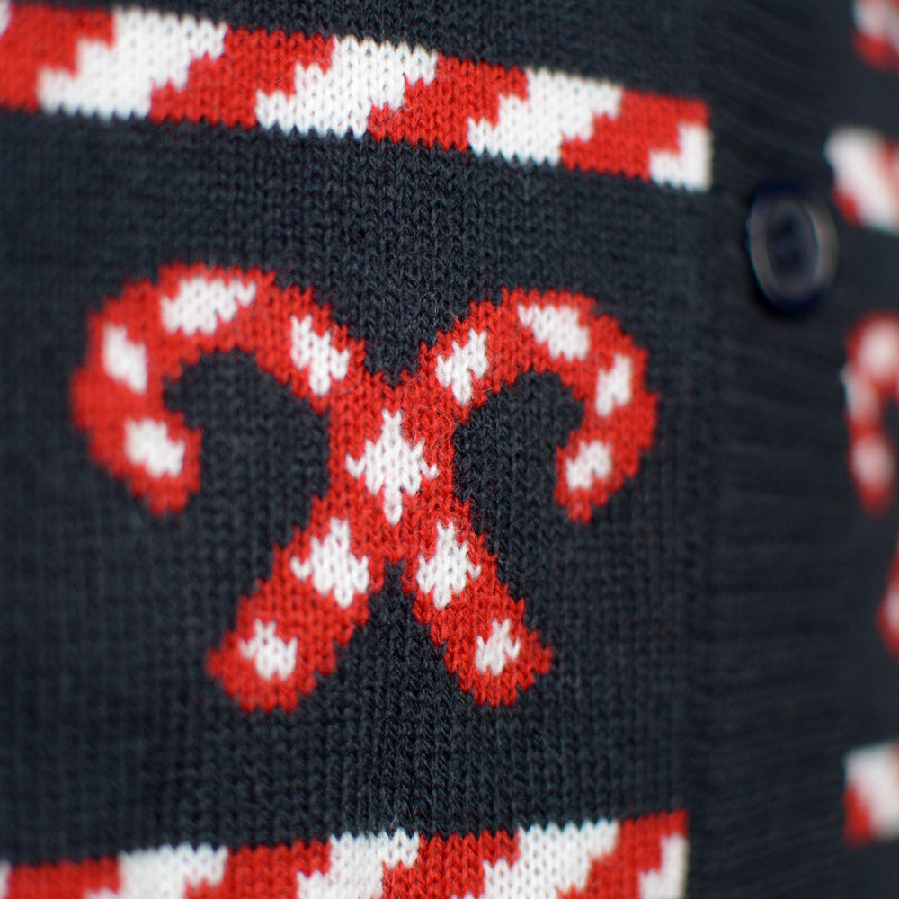 Niebieski Sweter Świąteczny dla Par z Gwiazdami Polarnymi Kardigan 
