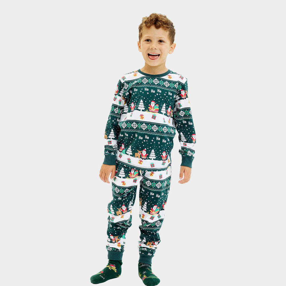 Piżama Świąteczna dzieci rodzinny Green Jolly Christmas
