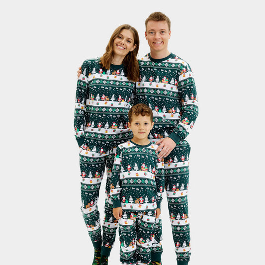 Piżama Świąteczna dla rodzinny Green Jolly Christmas
