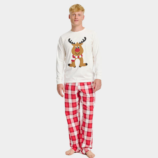 Piżama Świąteczna Unisex z Uroczy Renifer Męskie