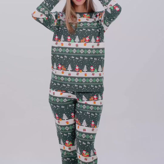 Piżama Świąteczna Unisex Green Jolly Christmas
