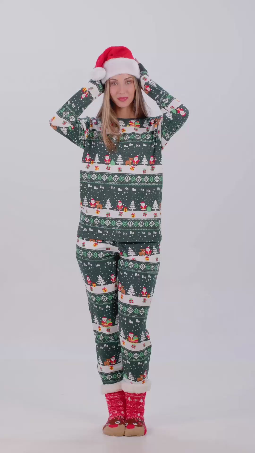 Piżama Świąteczna Unisex Green Jolly Christmas
