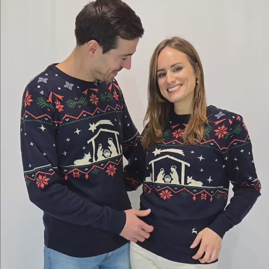 Sweter Świąteczny Męskie Damskie Nativity
