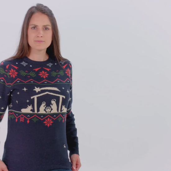 Sweter Świąteczny Damskie Męskie Nativity

