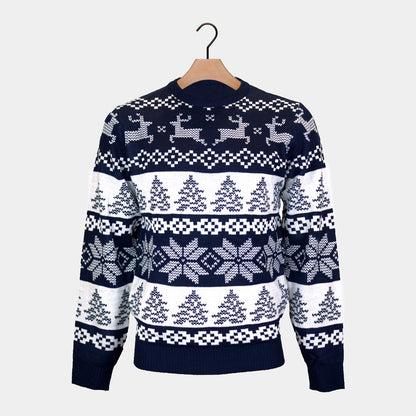 Niebieski Rodzinny Sweter Świąteczny Biegun północny
