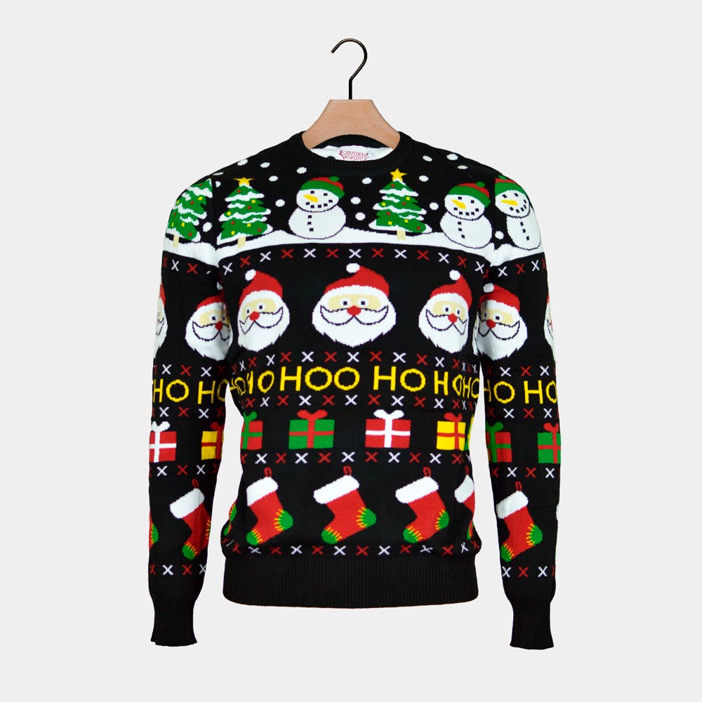 Rodzinny Sweter Świąteczny Organicznej Bawełny ŚW Mikołaj Prezenty Bałwankiem
