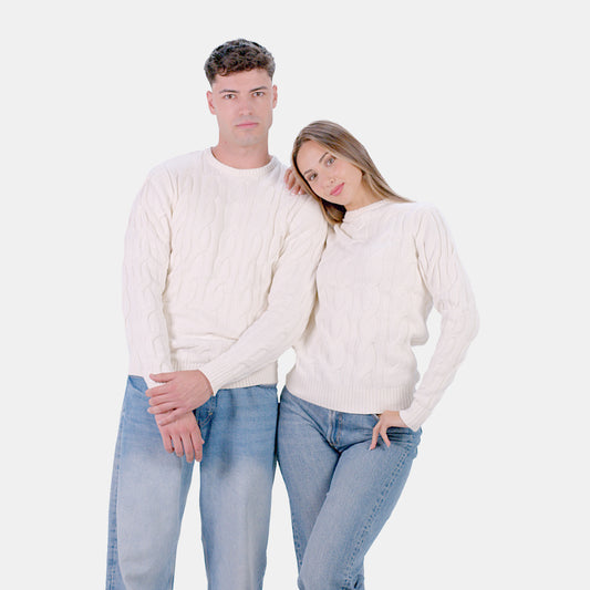 Sweter Męskie z Bawełny Organicznej Snowfall dla Par