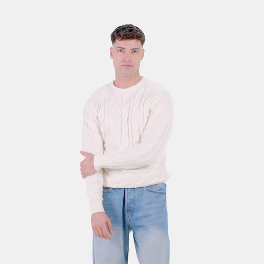 Sweter Męskie z Bawełny Organicznej Snowfall