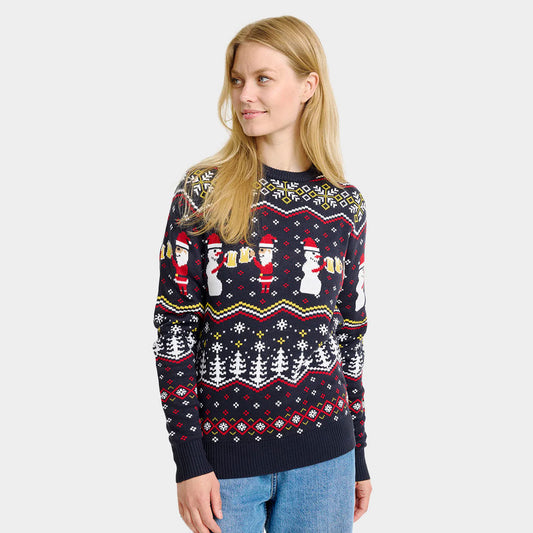 Sweter Świąteczny Cheers Santa Damskie 
