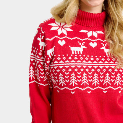 Sweter Świąteczny Damskie z golfem Greenlandish Bawełna Organiczna 
