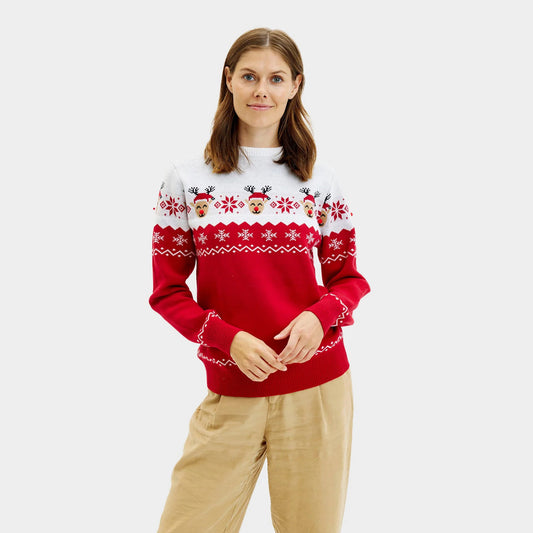 Sweter Świąteczny Damskie z Uroczy Renifer
