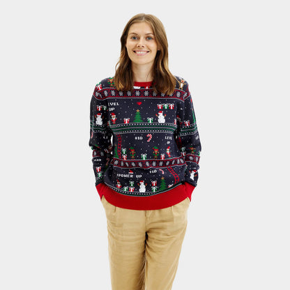 Sweter Świąteczny Damskie Vintage Gaming
