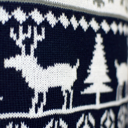 Sweter Świąteczny dla Dzieci w Paski z Reniferami i Choinkami

