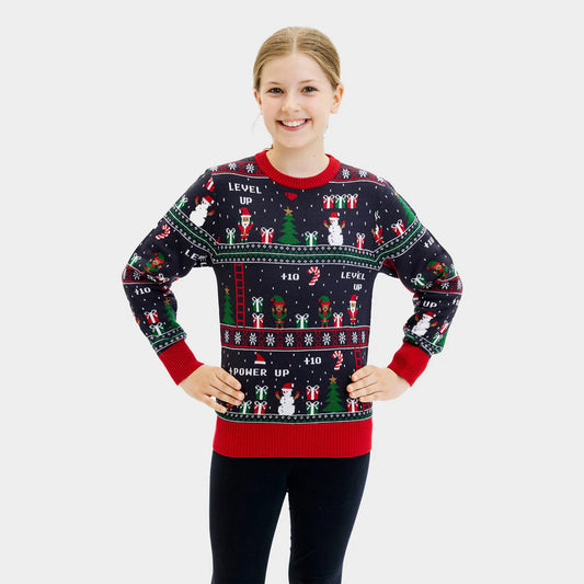 Sweter Świąteczny dla Dzieci Vintage Gaming