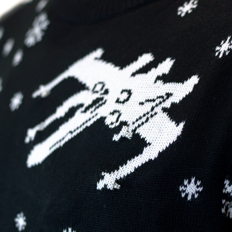 Sweter Świąteczny z Lampkami LED Join the Christmas Side szczegół