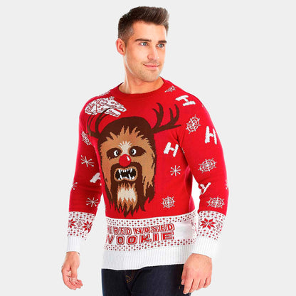 Sweter Świąteczny Damskie Męskie Star Wars Wookiee
