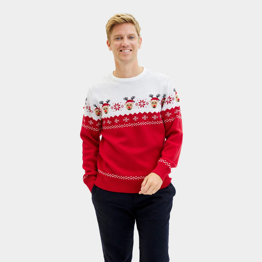 Sweter Świąteczny Męskie z Uroczy Renifer