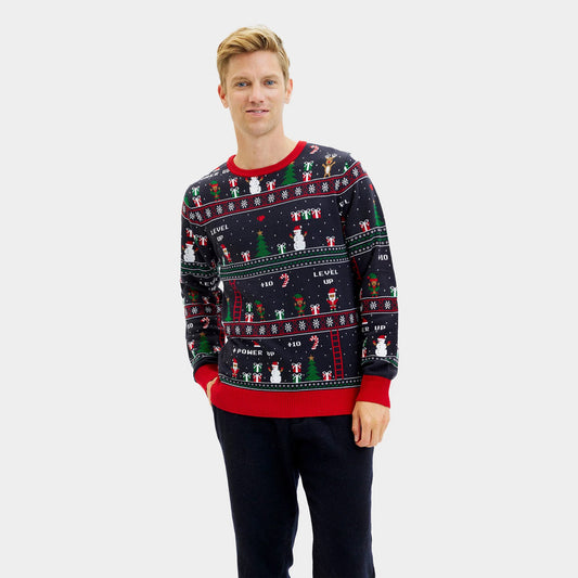 Sweter Świąteczny Męskie Vintage Gaming