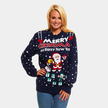 Sweter Świąteczny dla Par Merry Christmas and Happy New Year damskie