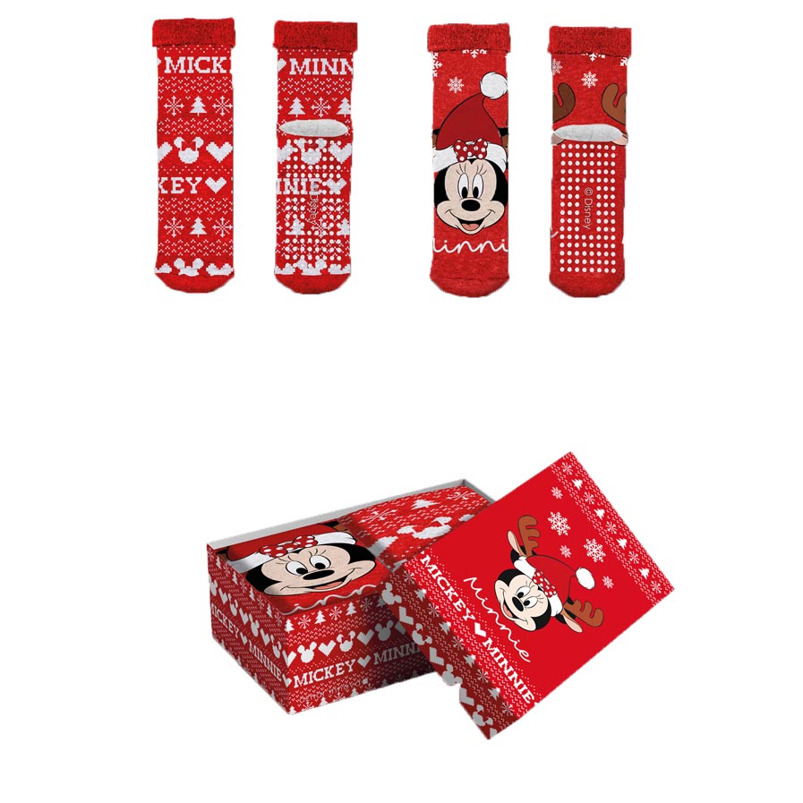 2-Pak Skarpetki Świąteczne z gumową podeszwą Disney