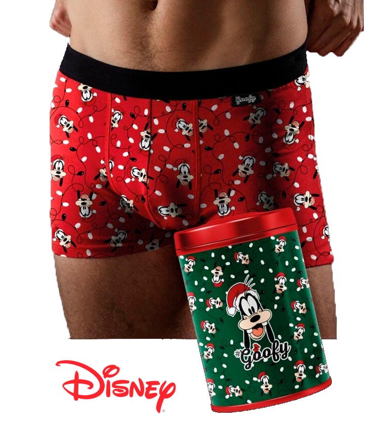 Męskie Świąteczne Bokserki Goofy Disney
