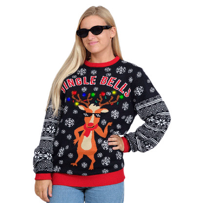 Rodzinny Sweter Świąteczny z Lampkami LED Jingle Bells 2021 Damskie