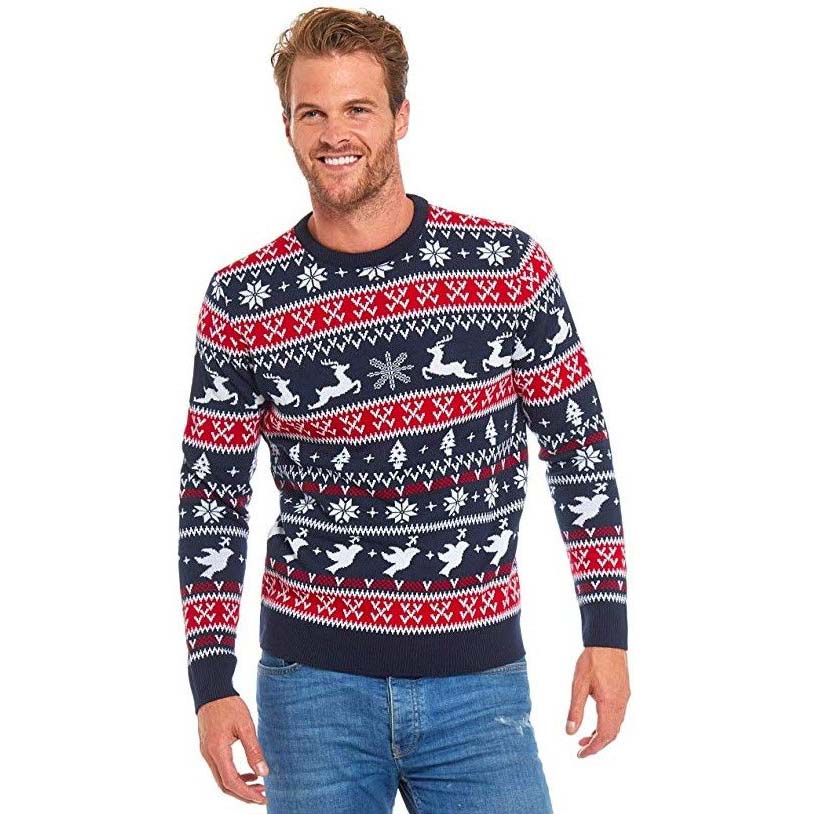Sweter Świąteczny z Reniferami i Motywami Bożonarodzeniowymi 2021 meskie