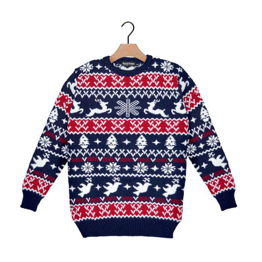 Sweter Świąteczny z Reniferami i Motywami Bożonarodzeniowymi 2021