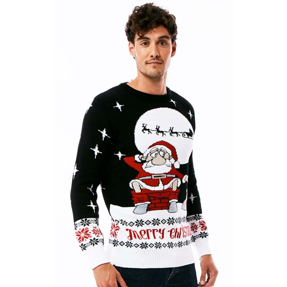 Sweter Świąteczny z Świętym Mikołajem Pobieranie meskie