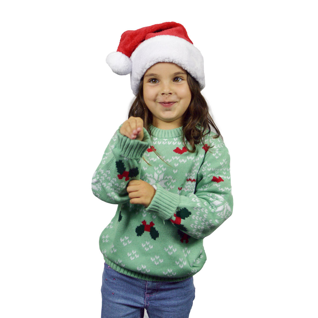 Zielony Rodzinny Sweter Świąteczny Sweet Christmas Dzieci