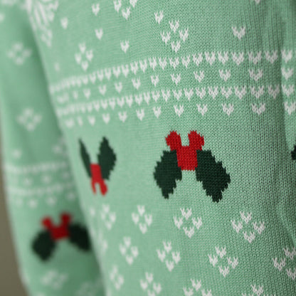 Zielony Rodzinny Sweter Świąteczny Sweet Christmas Szczegół